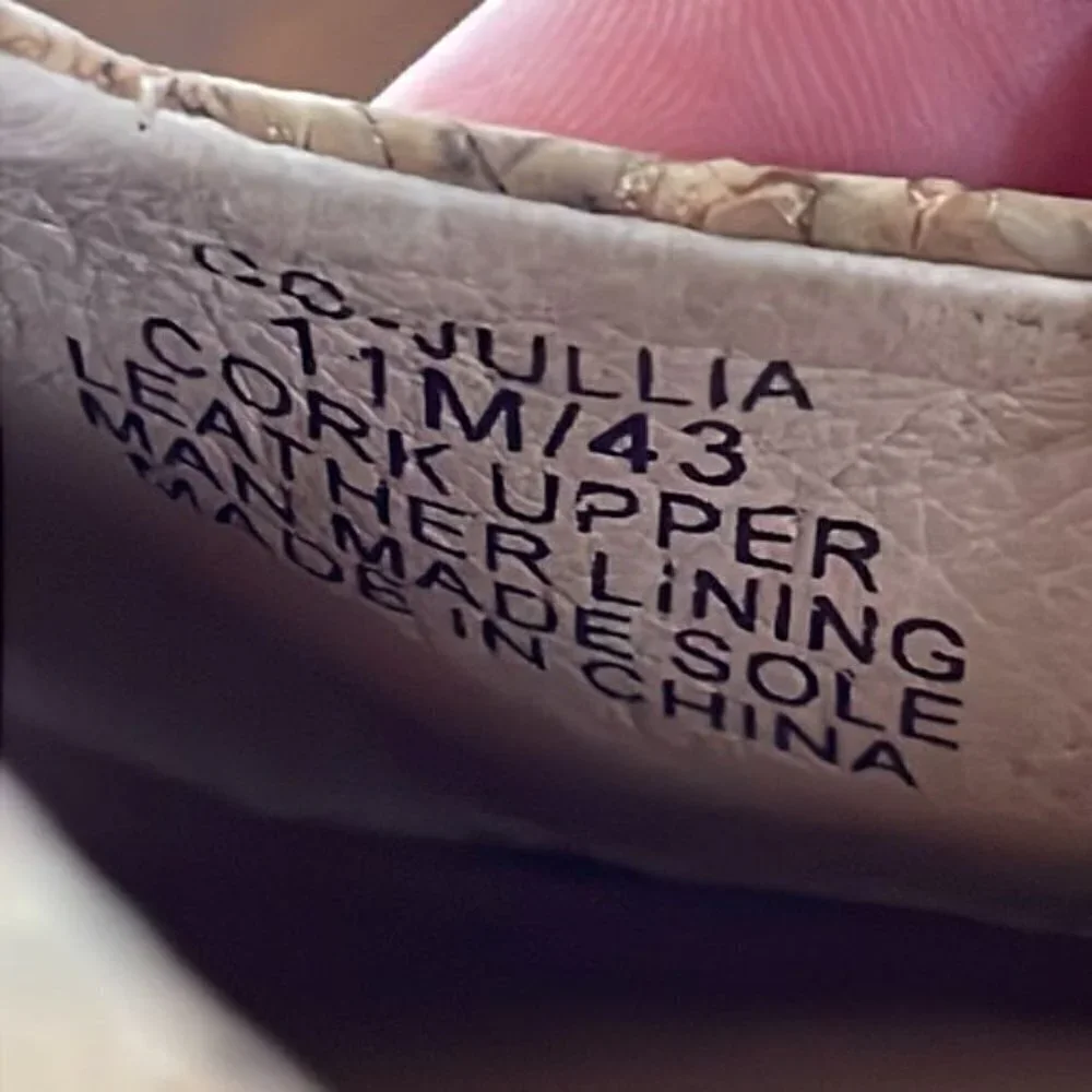 New Corso Como Jullia Natural Tan Cork Ballet Flat Balletcore Sz 11